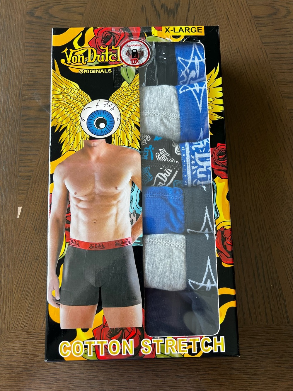 Von Dutch Men’s Boxer Brief Pack - Blue, Gray & Black